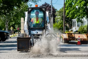 Working in the street